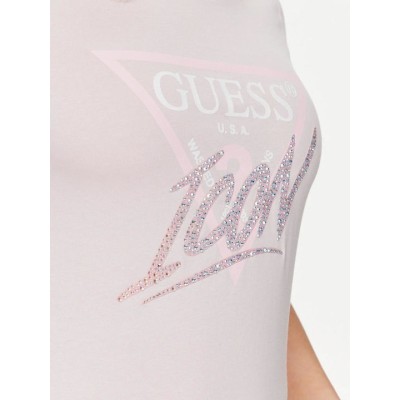 Guess Ροζ T-shirt με λογότυπο icon 
