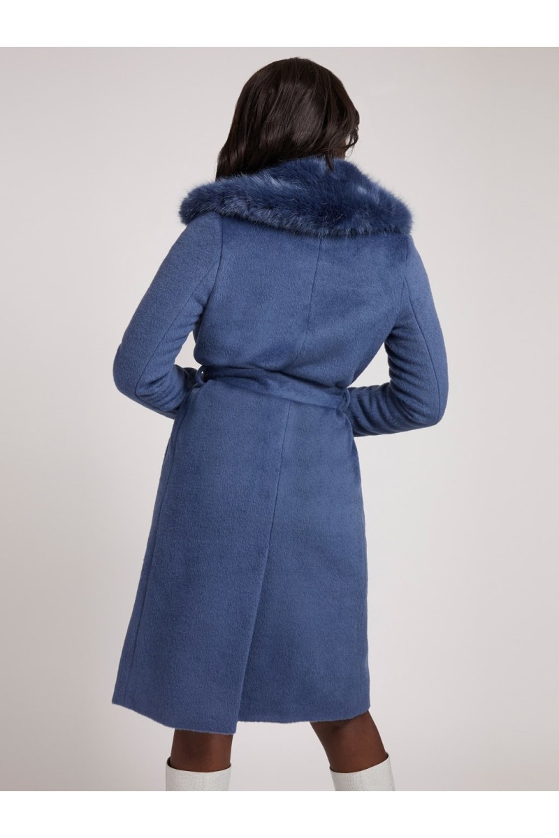 Wool blend belted coat